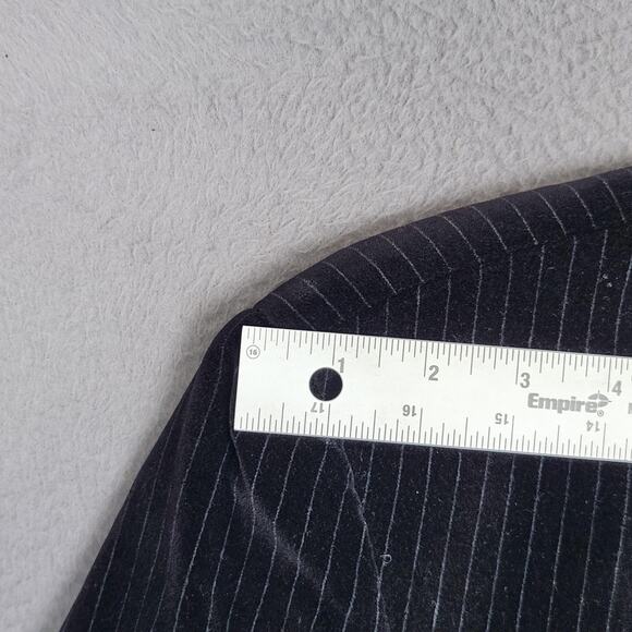 Zagato Blazer Mens 36R Black Pinstripe Velvet Sport Coat 3-Button Notch Lapel - Picture 7 of 16